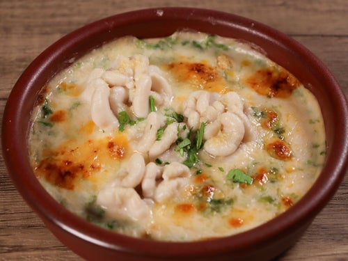 白子のあおさソース焼き